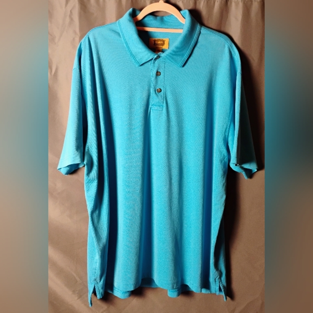 Mens The Foundry Supply Co. Blue Polo Shirt 2XL Quick-Dri‎ Casual Golf